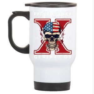 Proud Member Of The Fuck Your Feelings Gen X Horror Skull Stainless Steel Travel Mug