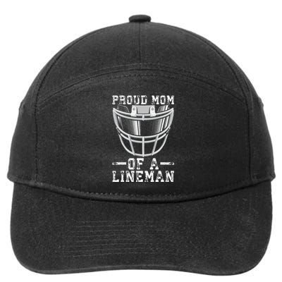 Proud Mom Of A Lineman Football 7-Panel Snapback Hat