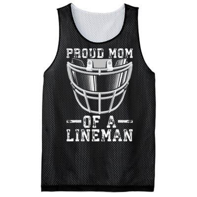 Proud Mom Of A Lineman Football Mesh Reversible Basketball Jersey Tank