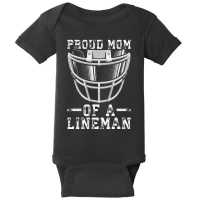 Proud Mom Of A Lineman Football Baby Bodysuit