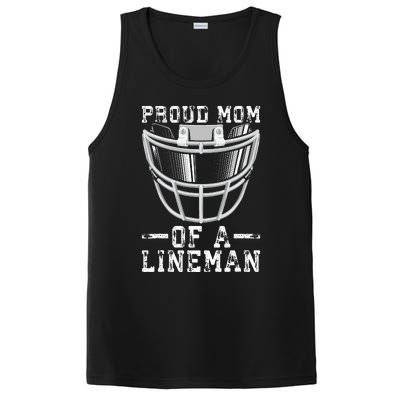 Proud Mom Of A Lineman Football PosiCharge Competitor Tank