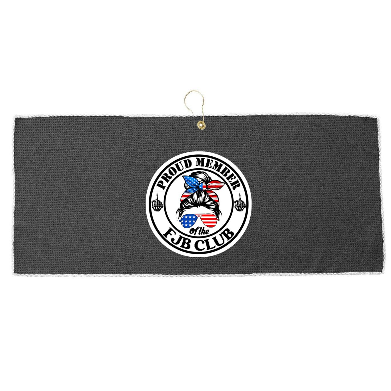 Proud Member Of The Fjb Club Large Microfiber Waffle Golf Towel