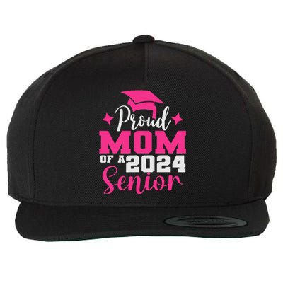 Proud Mom Of 2024 Graduate Senior Mother College Graduation Wool Snapback Cap