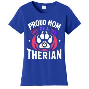 Proud Mom Of A Therian Furries Otherkin Nonhu Fursona Gift Women's T-Shirt