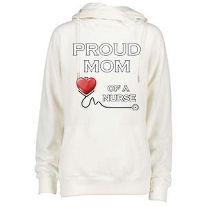 Proud Motm Of A Nurse, Nursing Gift, Lt Womens Funnel Neck Pullover Hood