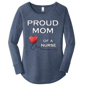 Proud Motm Of A Nurse, Nursing Gift, Lt Women's Perfect Tri Tunic Long Sleeve Shirt