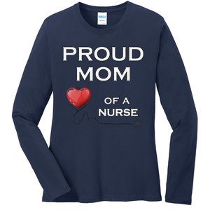 Proud Motm Of A Nurse, Nursing Gift, Lt Ladies Long Sleeve Shirt