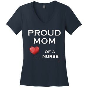 Proud Motm Of A Nurse, Nursing Gift, Lt Women's V-Neck T-Shirt