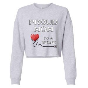 Proud Motm Of A Nurse, Nursing Gift, Lt Cropped Pullover Crew