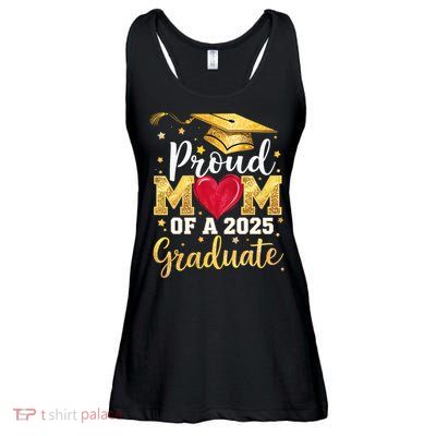 Proud Mom Of A 2025 Graduate Mom Graduation Senior 25 Mother Ladies Essential Flowy Tank
