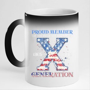 Proud Member Of The Fuck Your Feelings Gen X Usa 4th Of July Gift 11oz Black Color Changing Mug