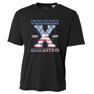 Proud Member Of The Fuck Your Feelings Gen X Usa 4th Of July Gift Cooling Performance Crew T-Shirt