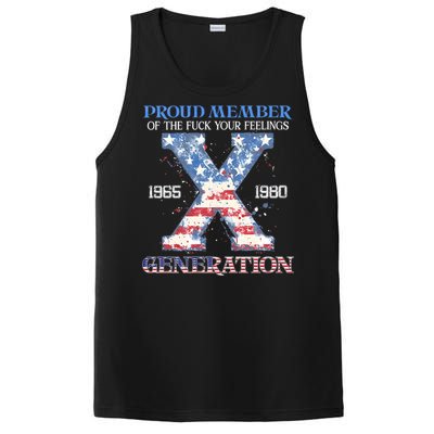 Proud Member Of The Fuck Your Feelings Gen X Usa 4th Of July Gift PosiCharge Competitor Tank