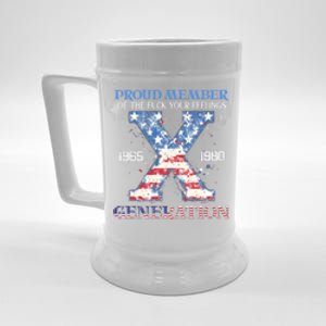 Proud Member Of The Fuck Your Feelings Gen X Usa 4th Of July Gift Beer Stein