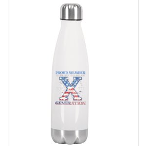 Proud Member Of The Fuck Your Feelings Gen X Usa 4th Of July Gift Stainless Steel Insulated Water Bottle