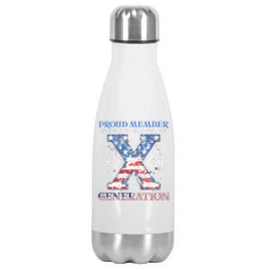 Proud Member Of The Fuck Your Feelings Gen X Usa 4th Of July Gift Stainless Steel Insulated Water Bottle