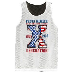 Proud Member Of The Fuck Your Feelings Generation X Mesh Reversible Basketball Jersey Tank