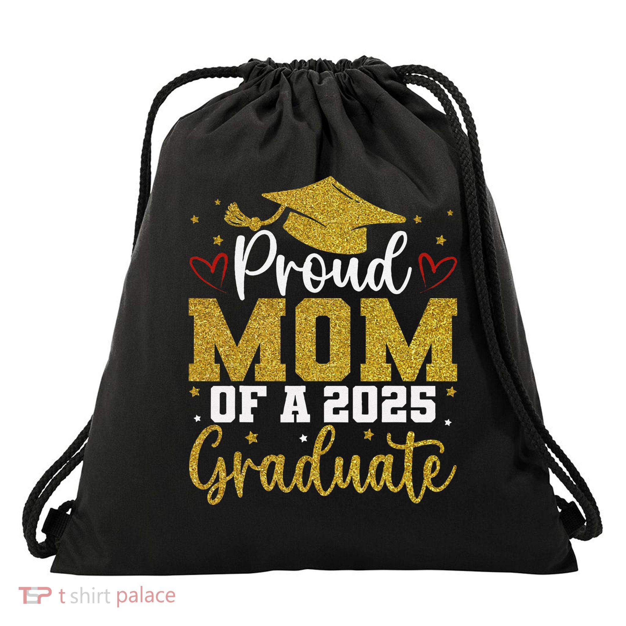 Proud mom of a class of 2025 graduate senior graduation Drawstring Bag