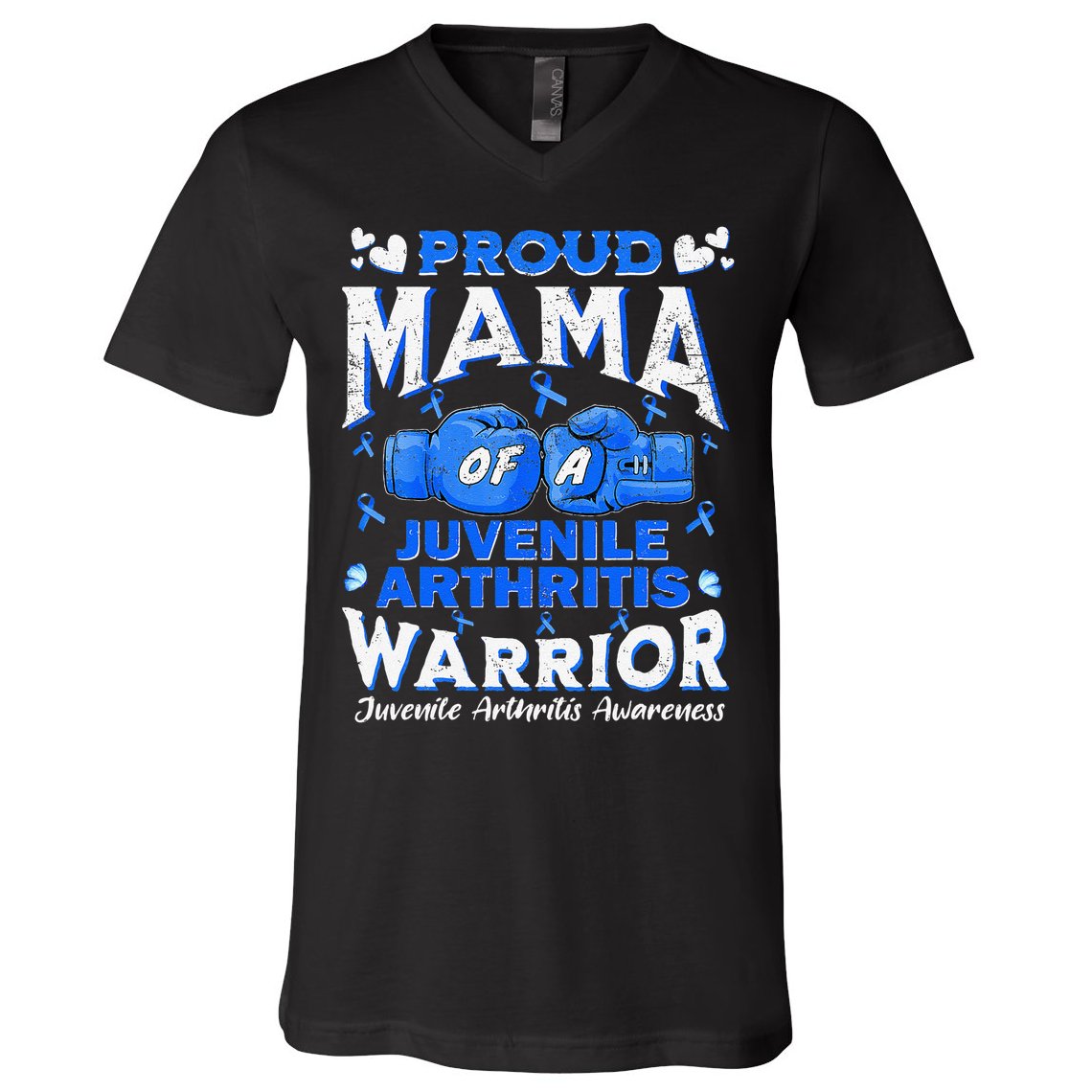 Proud Mama Of A Juvenile Arthritis Warrior V-Neck T-Shirt