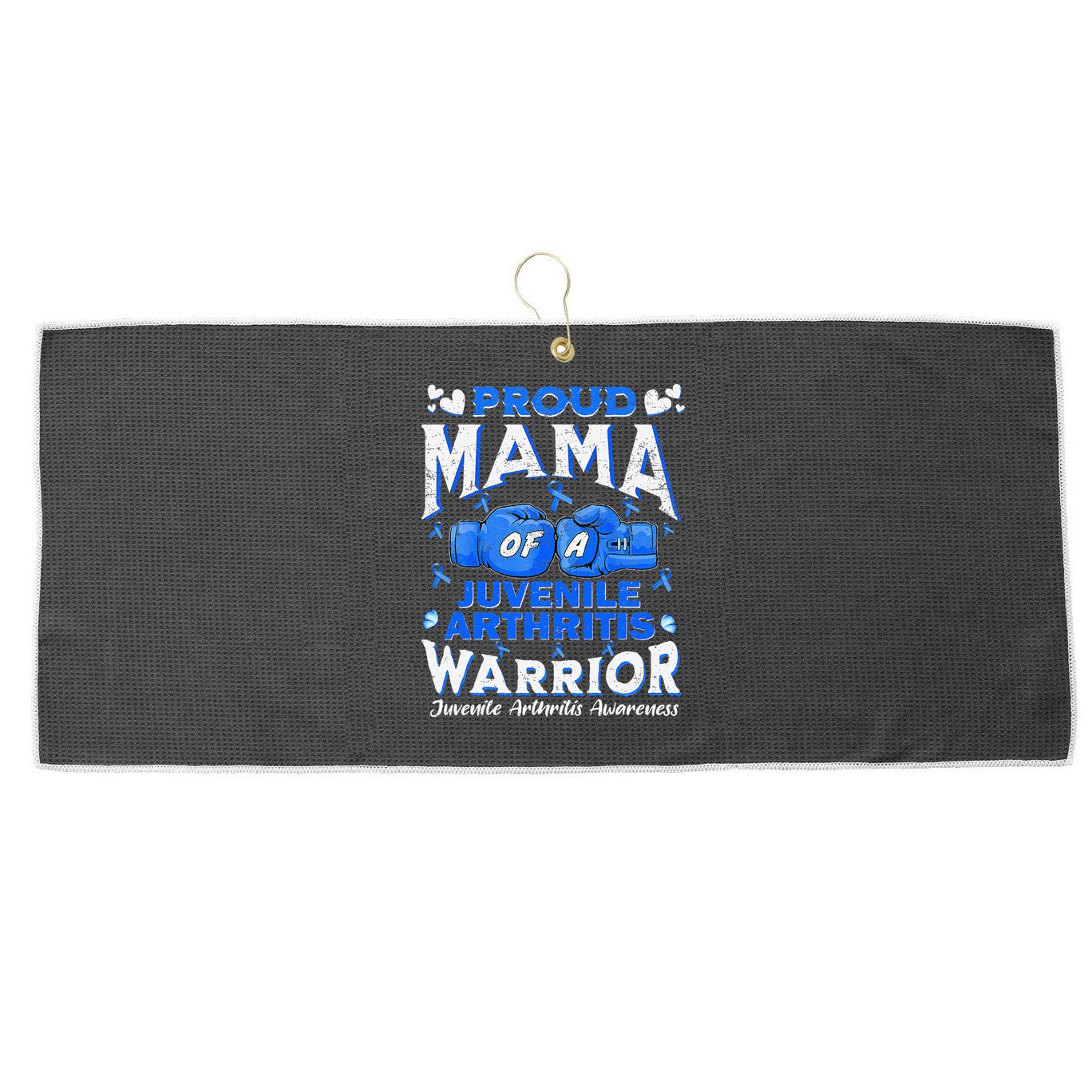 Proud Mama Of A Juvenile Arthritis Warrior Large Microfiber Waffle Golf Towel