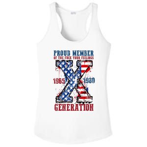 Proud Member Of The Fuck Your Feelings Generation X Ladies PosiCharge Competitor Racerback Tank