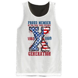 Proud Member Of The Fuck Your Feelings Generation X Mesh Reversible Basketball Jersey Tank