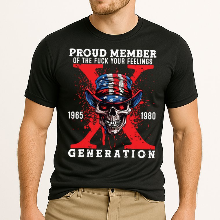 Proud Member Of The Fuck Your Feelings Generation Horror Skull Cooling Performance Crew T-Shirt