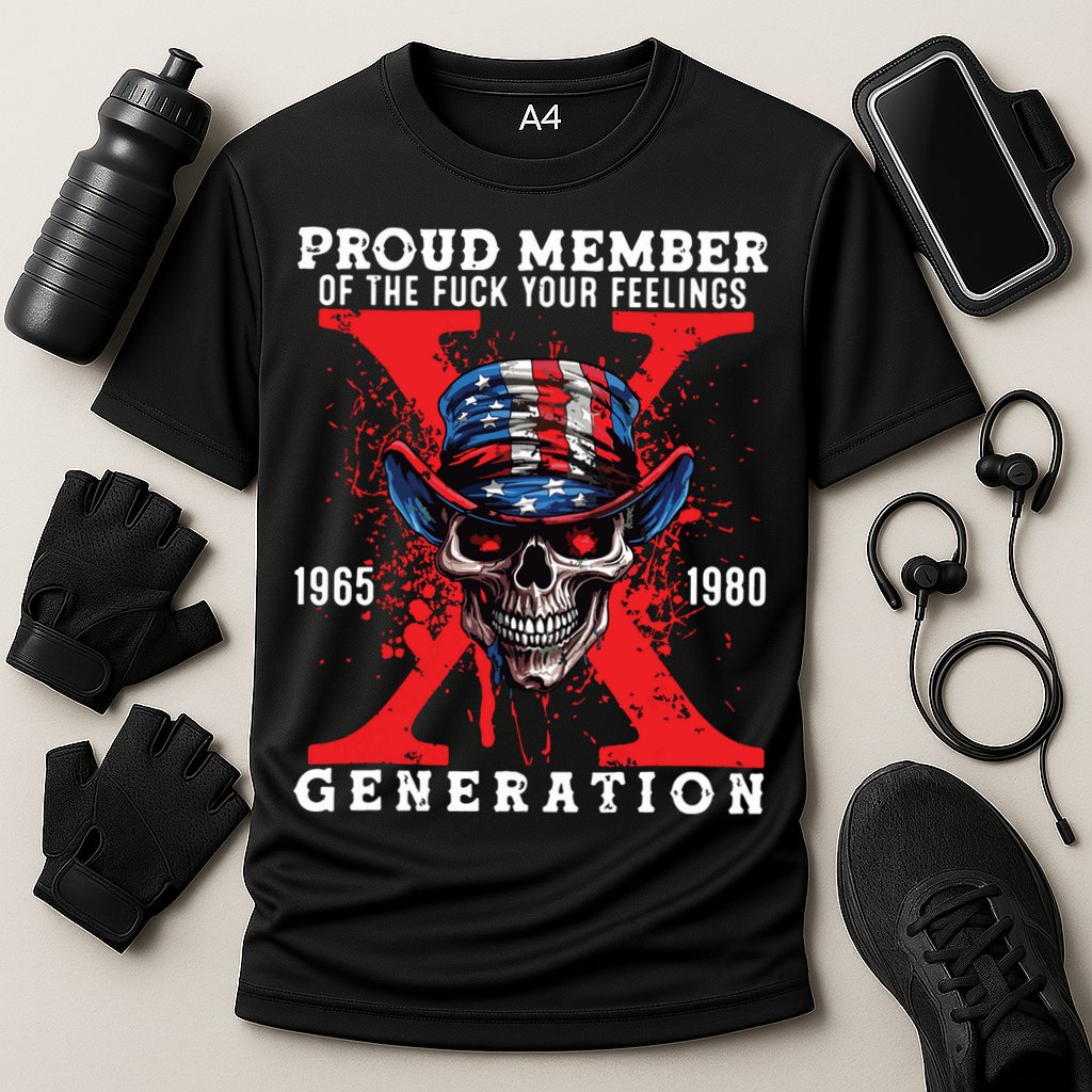 Proud Member Of The Fuck Your Feelings Generation Horror Skull Cooling Performance Crew T-Shirt