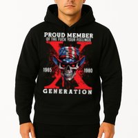 Proud Member Of The Fuck Your Feelings Generation Horror Skull Hoodie