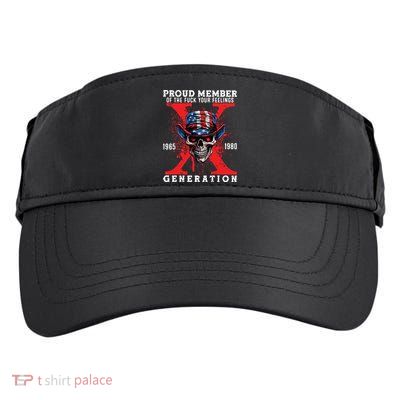 Proud Member Of The Fuck Your Feelings Generation Horror Skull Adult Drive Performance Visor