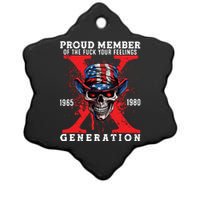 Proud Member Of The Fuck Your Feelings Generation Horror Skull Ceramic Star Ornament