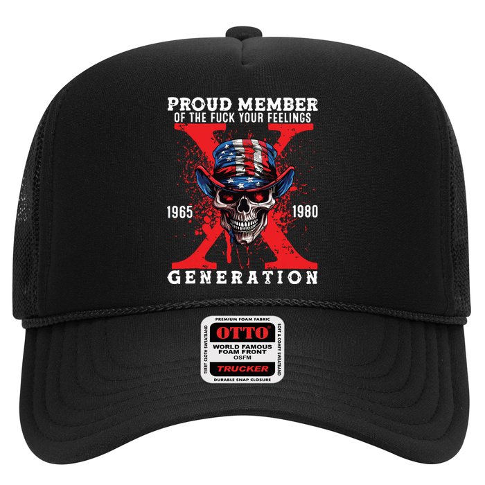 Proud Member Of The Fuck Your Feelings Generation Horror Skull Trucker Hat