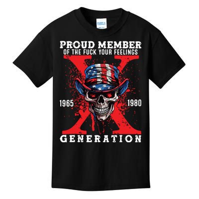 Proud Member Of The Fuck Your Feelings Generation Horror Skull Kids T-Shirt