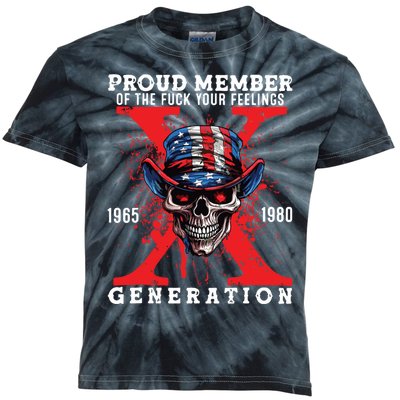 Proud Member Of The Fuck Your Feelings Generation Horror Skull Kids Tie-Dye T-Shirt