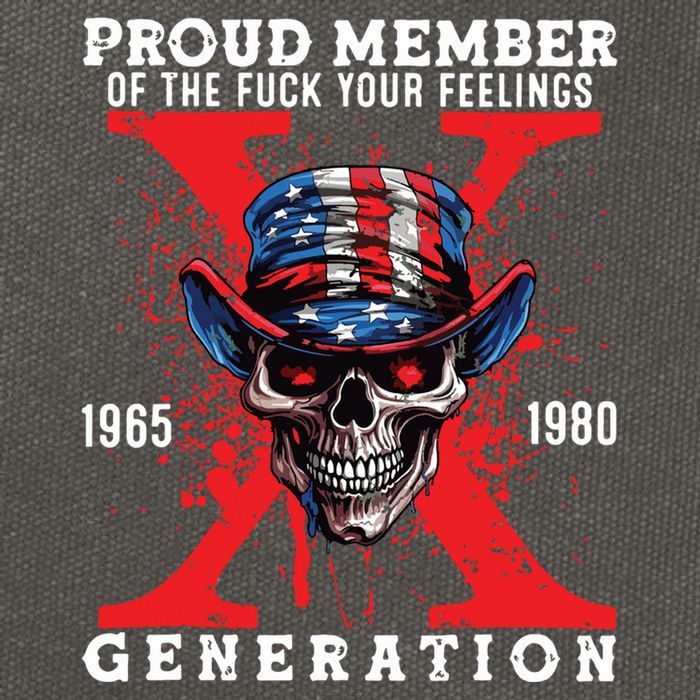 Proud Member Of The Fuck Your Feelings Generation Horror Skull Cotton Canvas Backpack