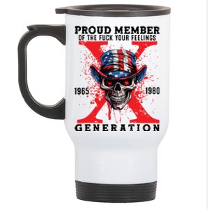 Proud Member Of The Fuck Your Feelings Generation Horror Skull Stainless Steel Travel Mug