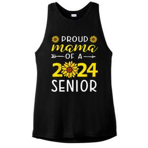 Proud Mama Of A 2024 Senior Sunflower Graduation Party Ladies PosiCharge Tri-Blend Wicking Tank