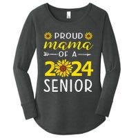 Proud Mama Of A 2024 Senior Sunflower Graduation Party Women's Perfect Tri Tunic Long Sleeve Shirt