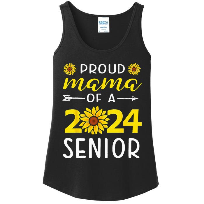 Proud Mama Of A 2024 Senior Sunflower Graduation Party Ladies Essential Tank