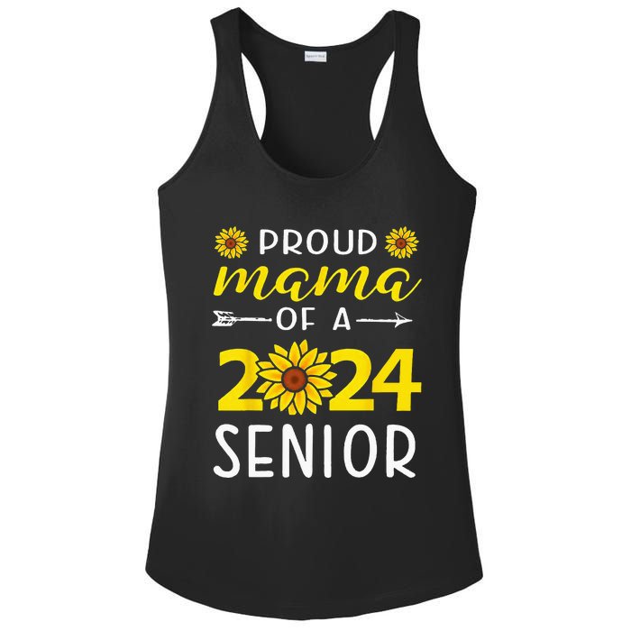 Proud Mama Of A 2024 Senior Sunflower Graduation Party Ladies PosiCharge Competitor Racerback Tank