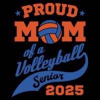 Proud Mom Of A Volleyball Senior 2025 Graduation Gift Flat Bill Trucker Hat