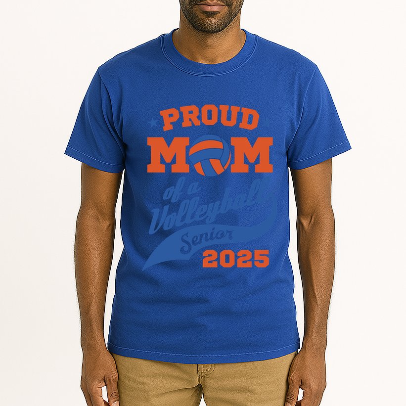 Proud Mom Of A Volleyball Senior 2025 Graduation Gift Tall T-Shirt