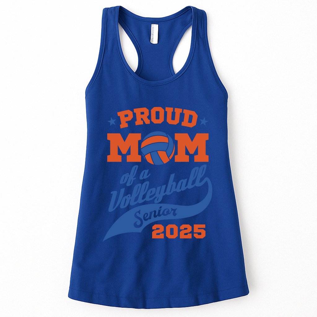 Proud Mom Of A Volleyball Senior 2025 Graduation Gift Womens Tank Top
