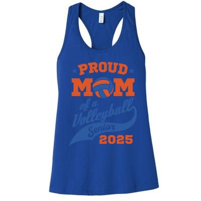 Proud Mom Of A Volleyball Senior 2025 Graduation Gift Women's Racerback Tank