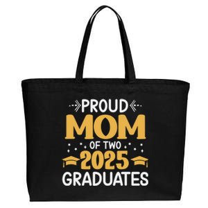 Proud Mom Of Two 2025 Graduates Senior Mom Class Of 2025 Great Gift Cotton Canvas Jumbo Tote