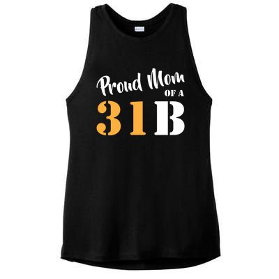 Proud Mom Of A 31b Army Military Police Great Gift Ladies PosiCharge Tri-Blend Wicking Tank