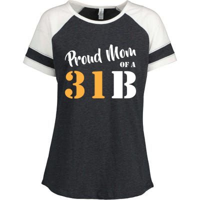 Proud Mom Of A 31b Army Military Police Great Gift Enza Ladies Jersey Colorblock Tee