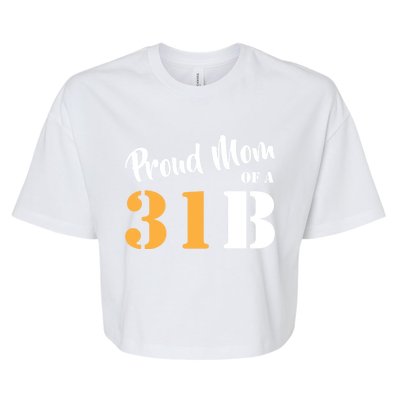 Proud Mom Of A 31b Army Military Police Great Gift Bella+Canvas Jersey Crop Tee