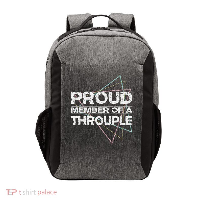 Proud Member Of A Throuple Polyamory Gay Pride Polygamy Vector Backpack