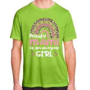 Proud Mami Of One Awesome Leopard Rainbow Mom Gift Adult ChromaSoft Performance T-Shirt